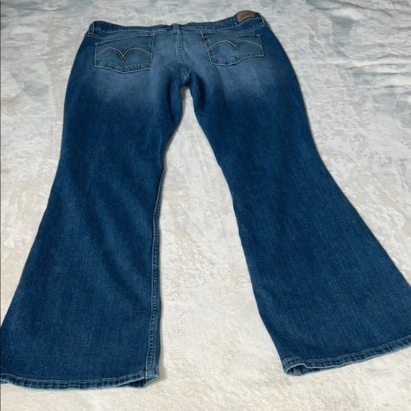 Levi's Women’s Blue Wide Leg Flare Jeans SZ 17 Juniors - Picture 10 of 10